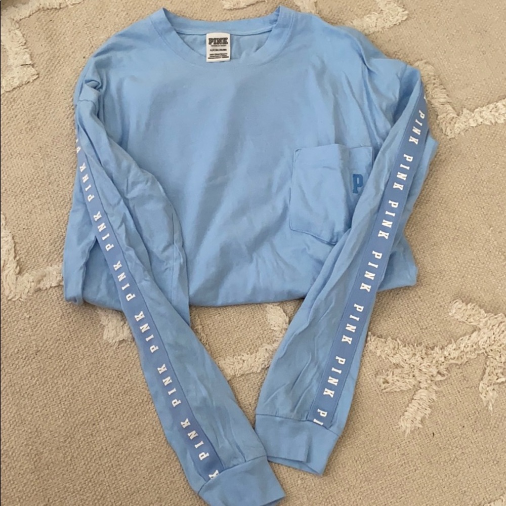 PINK- blue long sleeve
